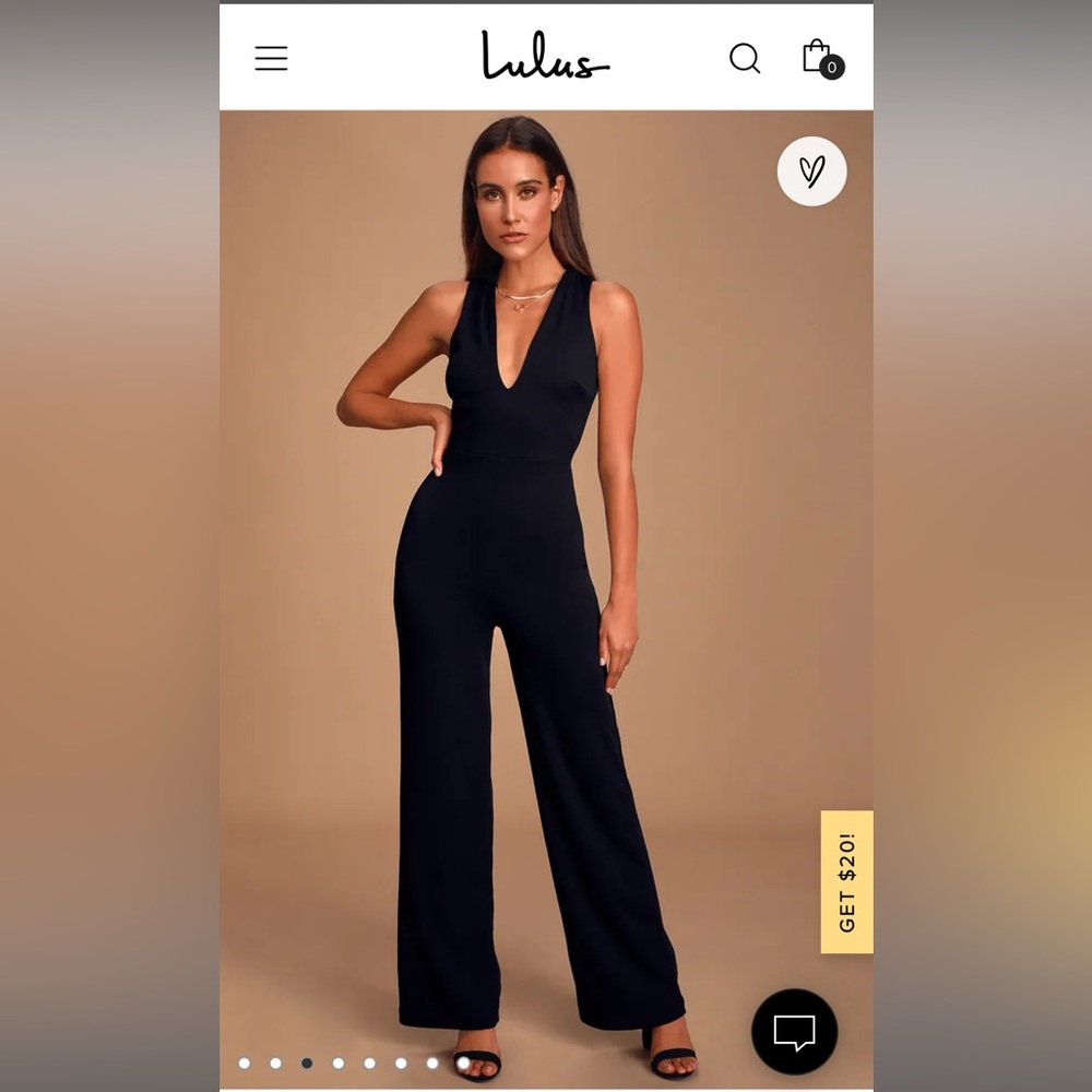 Lulus Thinking Out Loud Black Backless Jumpsuit
